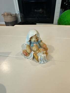 Cherished Teddies Figurine Maria & Baby "A Baby Is a Gift Of God's Love" 1982